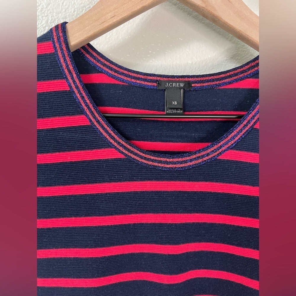J.Crew Metallic-Trim Striped Shell XS - Picture 4 of 8